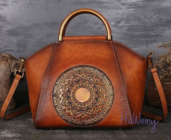 Retro Handmade Handbag Genuine Leather