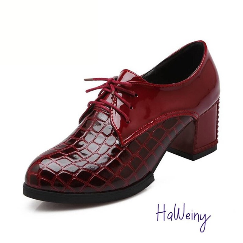 Dress Shoes Woman Footwear Western Style Platform High Heels Fashion Vintage shoes