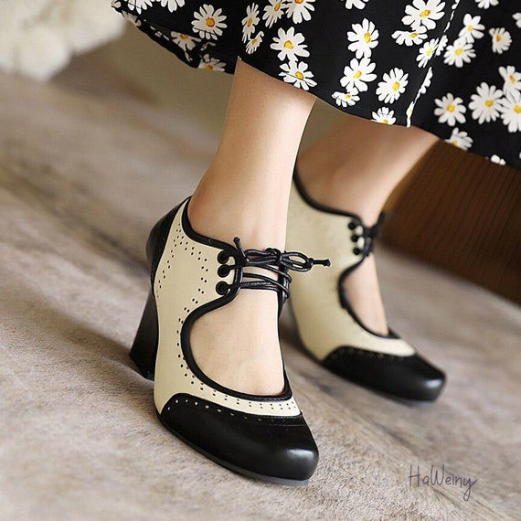 Retro Women Pumps Mary Jane Shoes Sexy Gladiator Lace up - Etsy