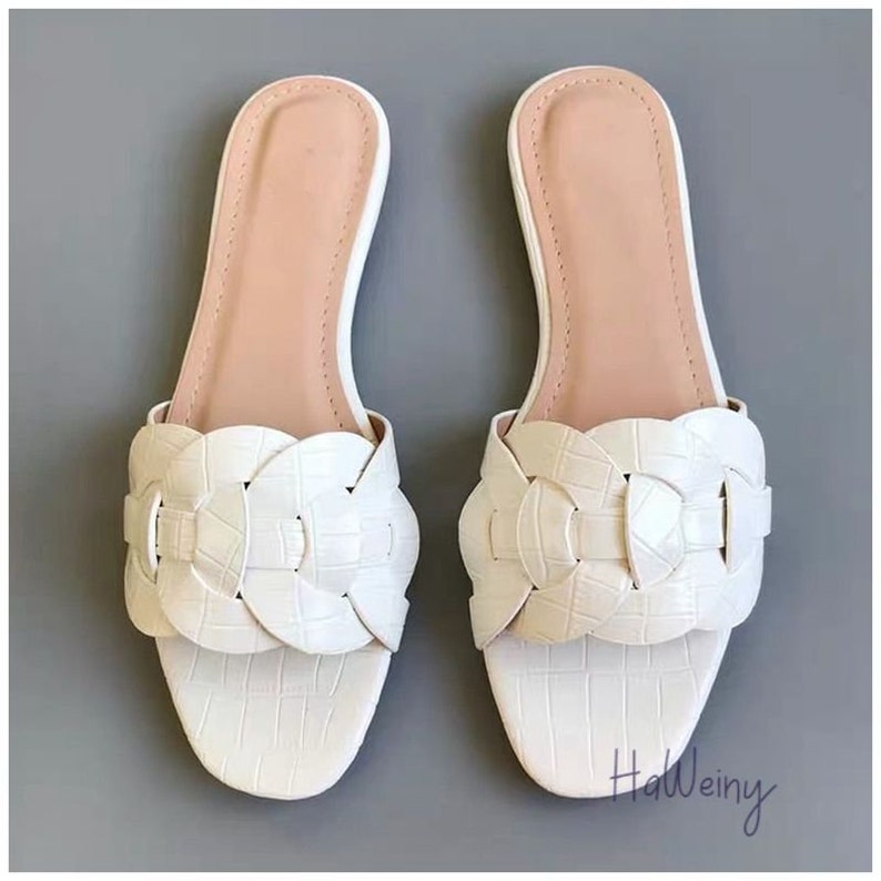Women Slippers Summer Open Toe Flat Sandal Slides Outdoor - Etsy