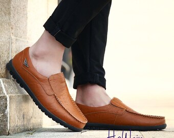 Schoenen Herenschoenen Loafers & Instappers Handgemaakte echt lederen kwast Loafer schoenen voor mannen 