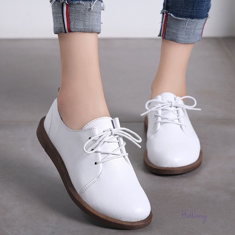 Women Oxfords Spring/autumn Flat Shoes for Women Genuine - Etsy