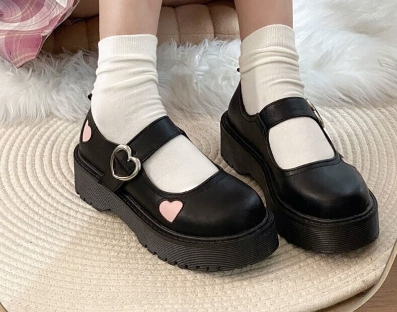 Heart Mary Janes - Etsy