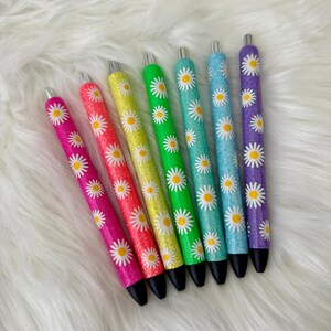 Daisy Pens, Glitter Pens, Flower Pens, Customized Pens