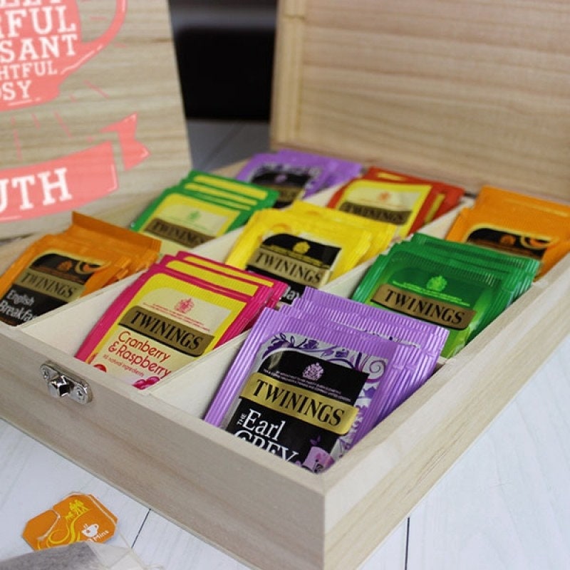 Personalised Tea Gift Box Custom Tea Set Gifts For Mom Tea Etsy