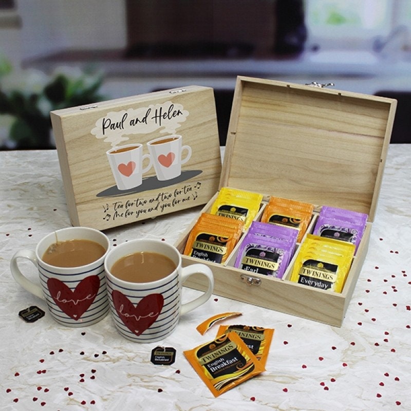 Personalised Tea Gift Box Custom Tea Set Gifts For Her Tea Etsy
