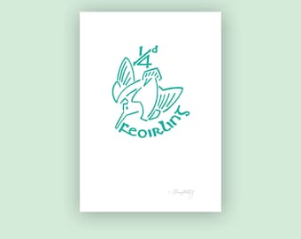 Impresión de monedas irlandesas de woodcock