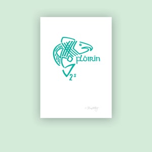 Stampa con moneta irlandese di salmone