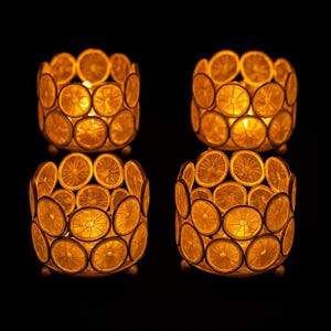 Crystal Tealight Holder Set of 4 | 2.5 inch Decorative Candle Holders for Diwali, Christmas & Return Gifts, Best for candlelight dinner