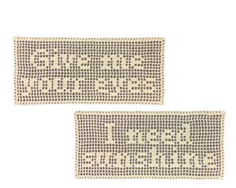 I’ll believe in anything - duo filet crochet tapestry pattern PDF. PATTERN ONLY.
