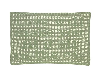 Love will make you fit it all in the car - Horizontal filet crochet tapestry pattern PDF. PATTERN ONLY.