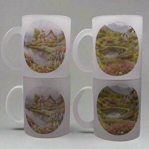 4 Pack Cottage Mugs