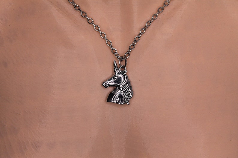Sterling Silver Unicorn Pendant image 1