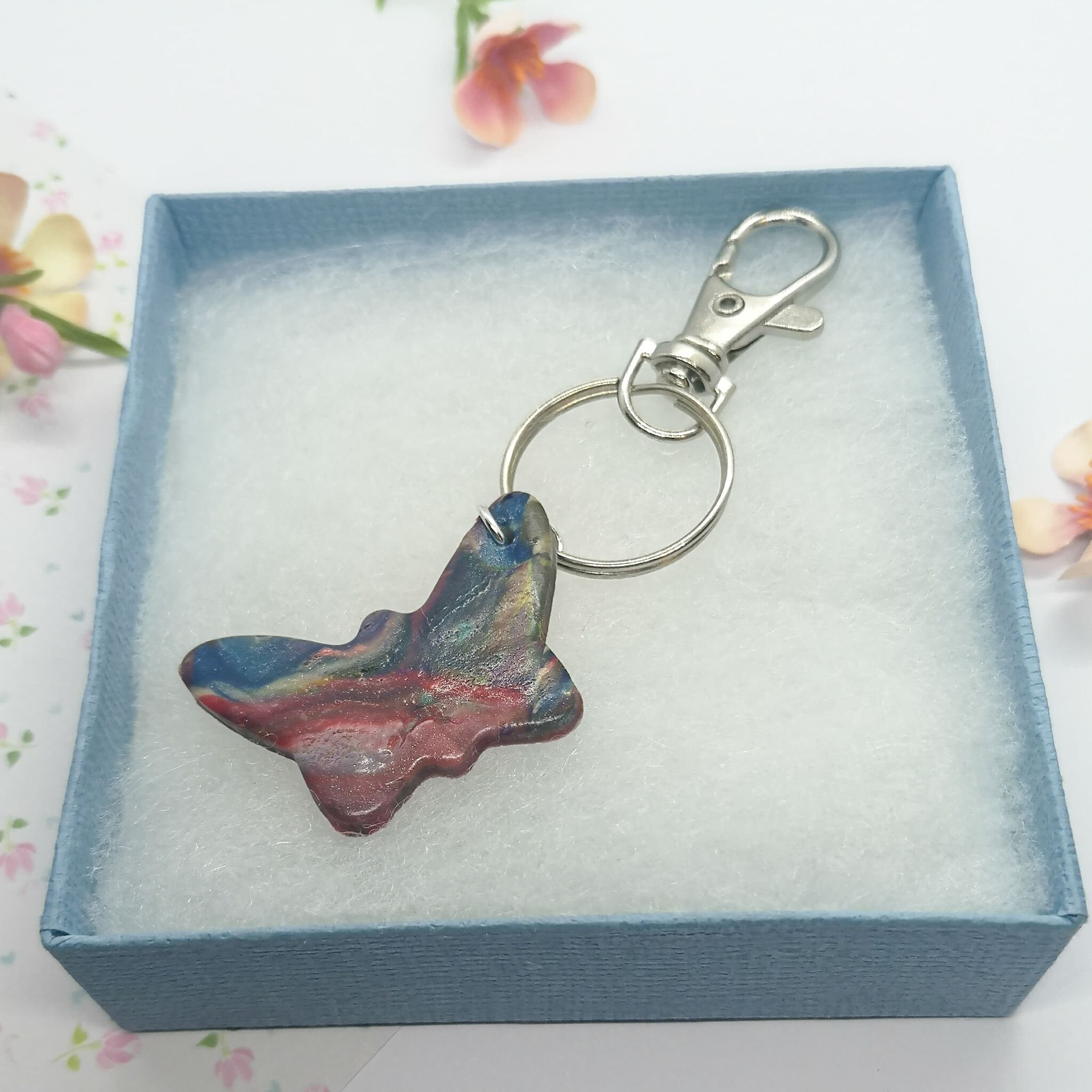 Choice of unique keyrings handmade with polymer clay fimo Etsy