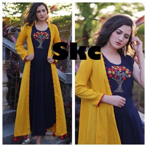 Kurti With Shrug Etsy