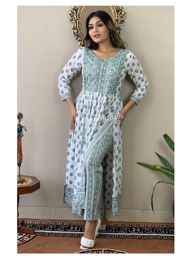 White Naira Cut Suit Set Pakistani Designer Kurta With Pant Etsy