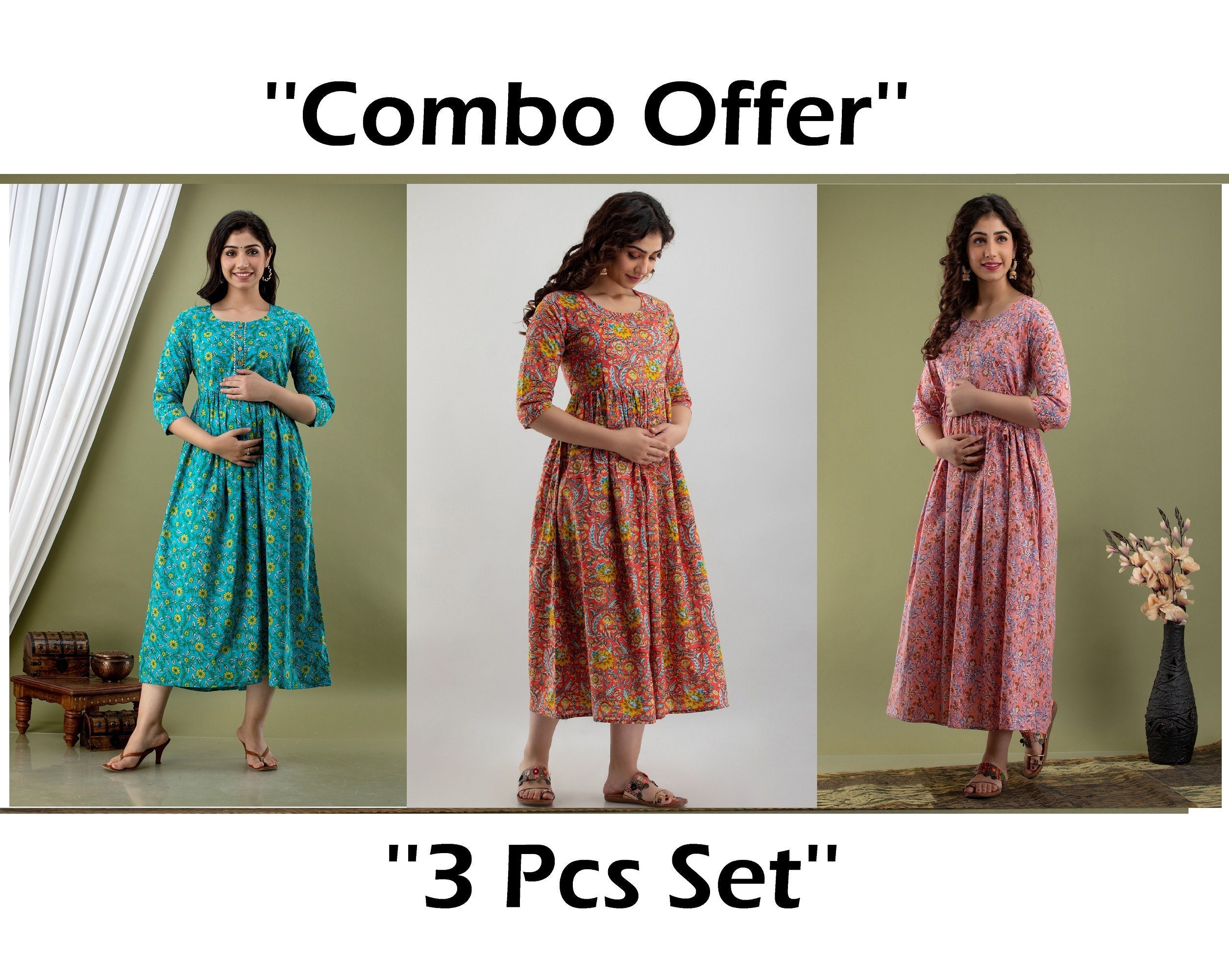 Buy Sai Blossoms Branded Feeding Kurtis Rayon Slub Maternity Kurta With  Concealed zippers on both sides Online at Best Prices in India - JioMart.