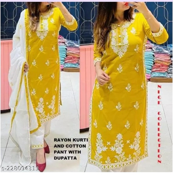 Green Tomato Virti Presenting 3 Piece Set Kurti With Work Skirt And Fancy  Dupatta - textiledeal.in