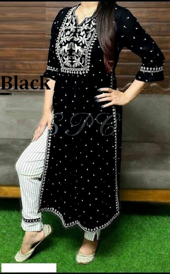 Festive, Party Wear, Reception Black and Grey color Georgette fabric Salwar  Kameez : 1892708