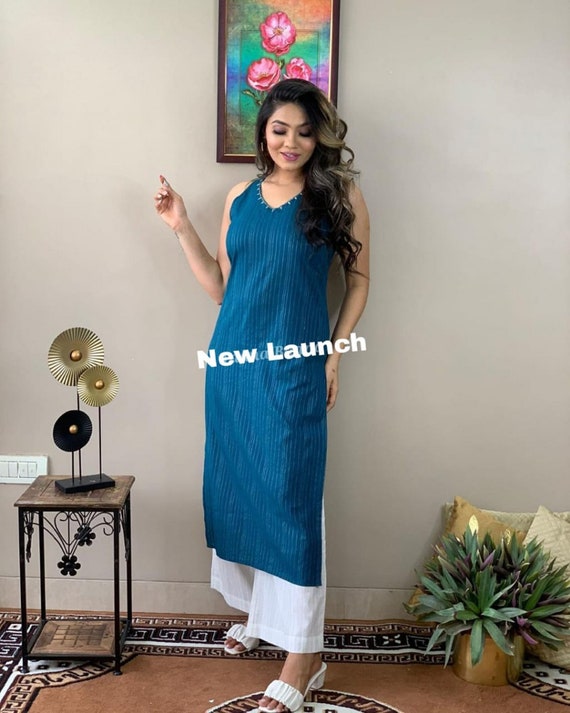 Sleeveless party hotsell wear kurtis