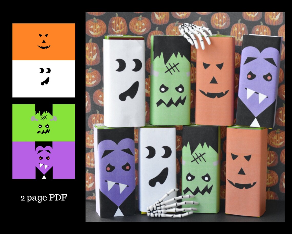 Printable Halloween Juice Box Sleeves | Halloween Printable | Halloween ...