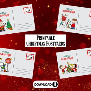 Postales de Navidad imprimibles / Tarjetas de Navidad para el aula / Tarjetas de Navidad para niños / Beagle / Cacahuetes / Intercambio de tarjetas para el aula