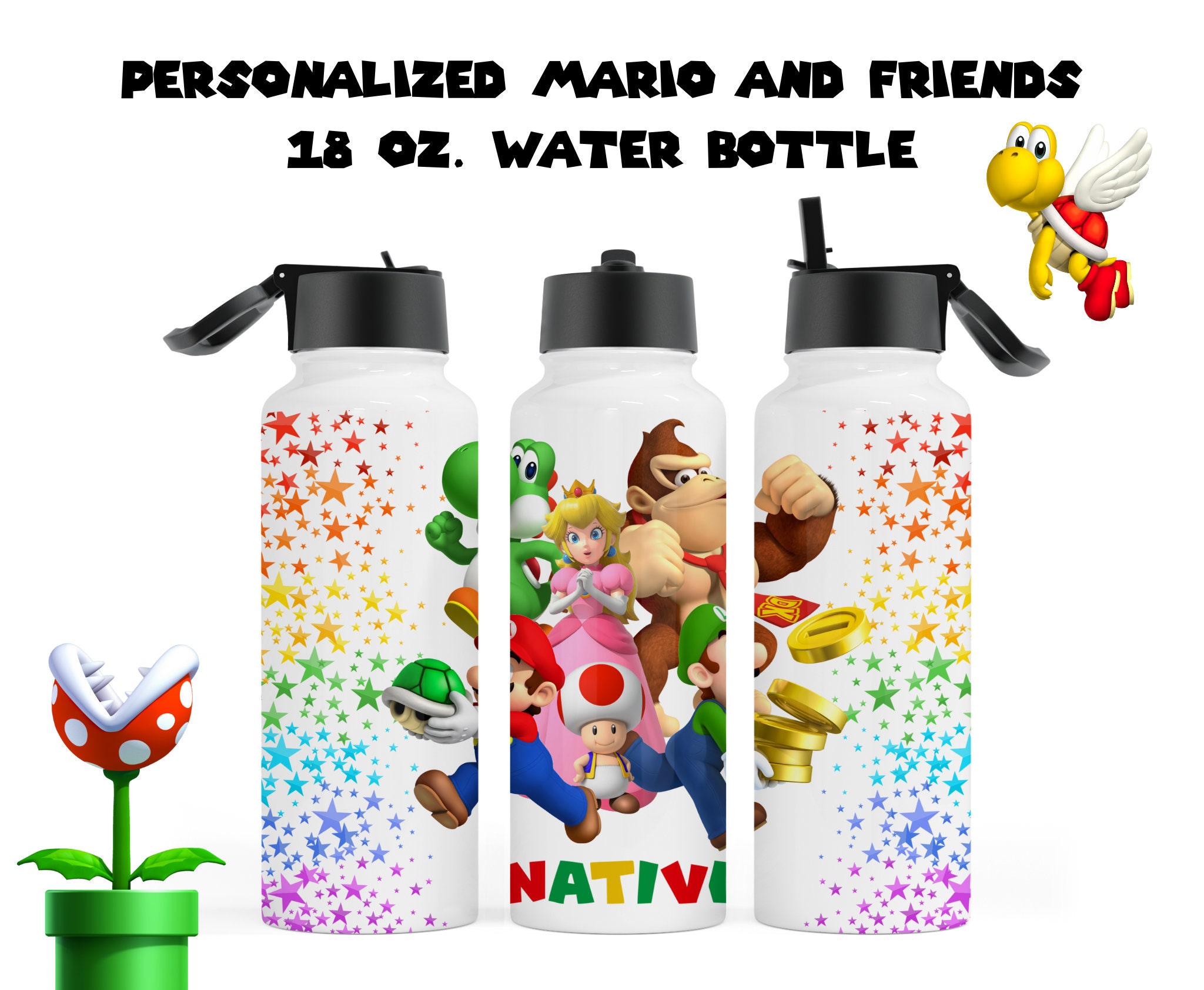 Super Mario Bros Tumbler Thermo Bottle Large Capacity Cute Cartoon  Stainless Steel Thermal Water Bottle Cold and Hot Thermos Cup - AliExpress