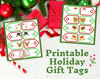 Printable Holiday Gift Tags | Gift Tags | Christmas Gift Tags | Gift Tag Labels | Christmas Printable