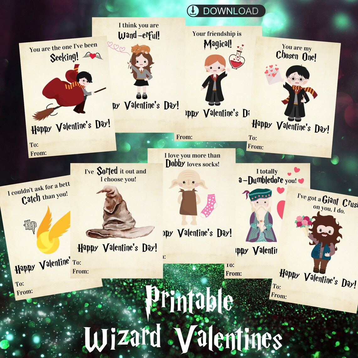 Printable Valentine's Day Cards Printable Valentines - Etsy