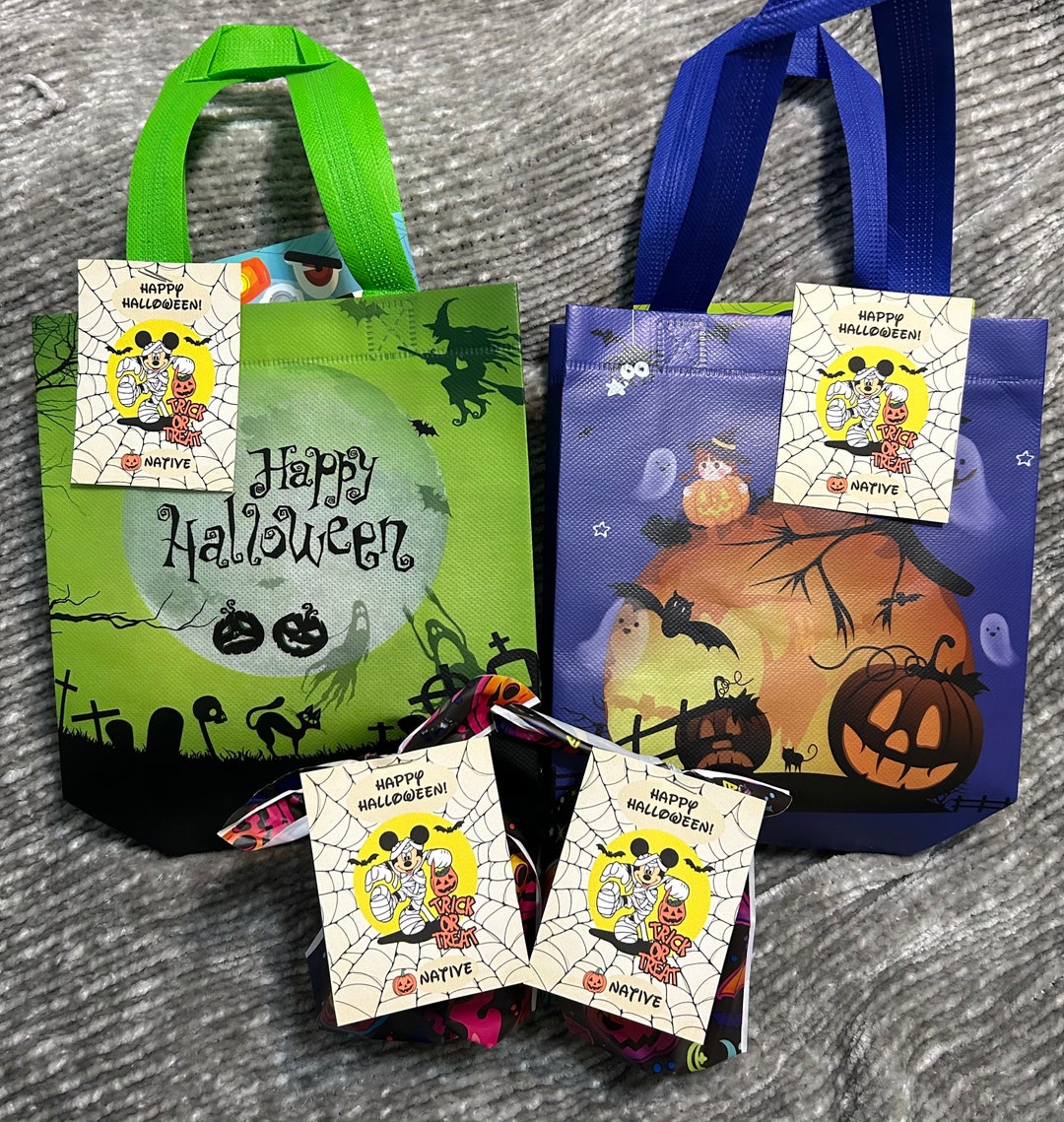 Personalized Halloween Candy Bag Tags Classroom Goodie Bag Etsy