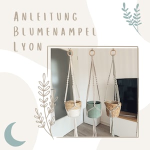 Macrame hanging basket Lyon PDF instructions | DIY | digital | german