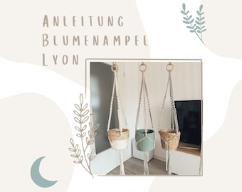 Cesta colgante de macramé Lyon Instrucciones en PDF | Bricolaje | digitales | Alemán