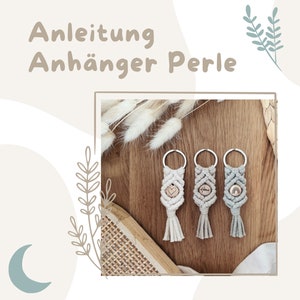Macrame keychain pearl PDF instructions | DIY | digital | German