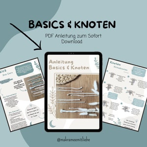 Basics & Knots PDF Instructions | Macrame DIY | German