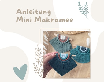 Mini Macrame PDF Instructions | Macrame DIY | German