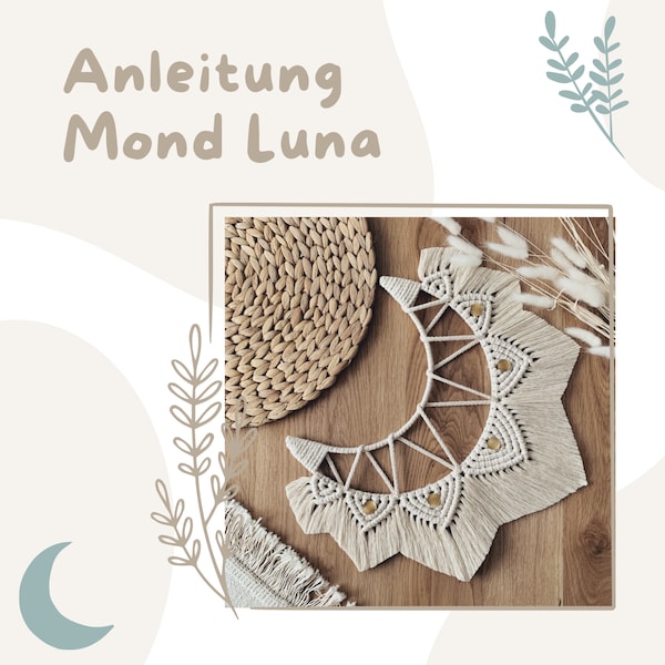 Macrame Moon Luna PDF Instructions | DIY | digital | German