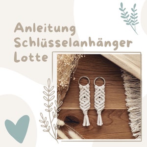 Macrame keychain Lotte PDF instructions | DIY | digital | german