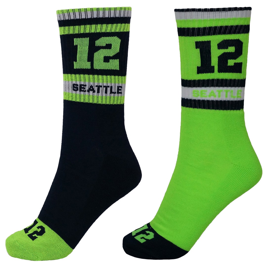 Seattle Seahawks 12TH Fan Seattle 12 Socks 2-pairs - Etsy