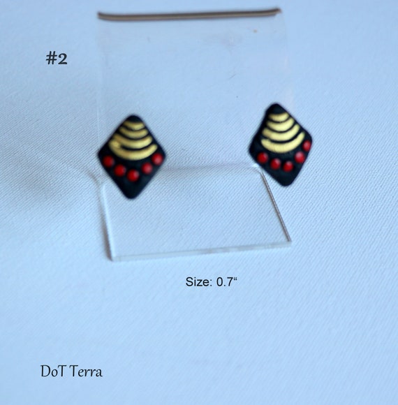 Terracotta earrings studs deals