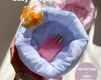 Schnittmuster für Schminkeimer mit Schleife - Anfängerfreundlich - PDF-Download