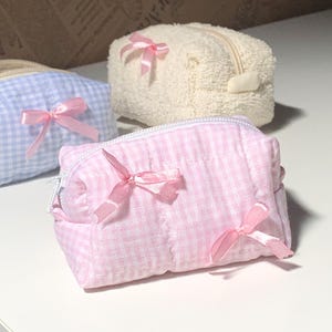 Mini Makeup Bag Sewing Pattern – Beginner Friendly, PDF Download, Cosmetic bags with Bow