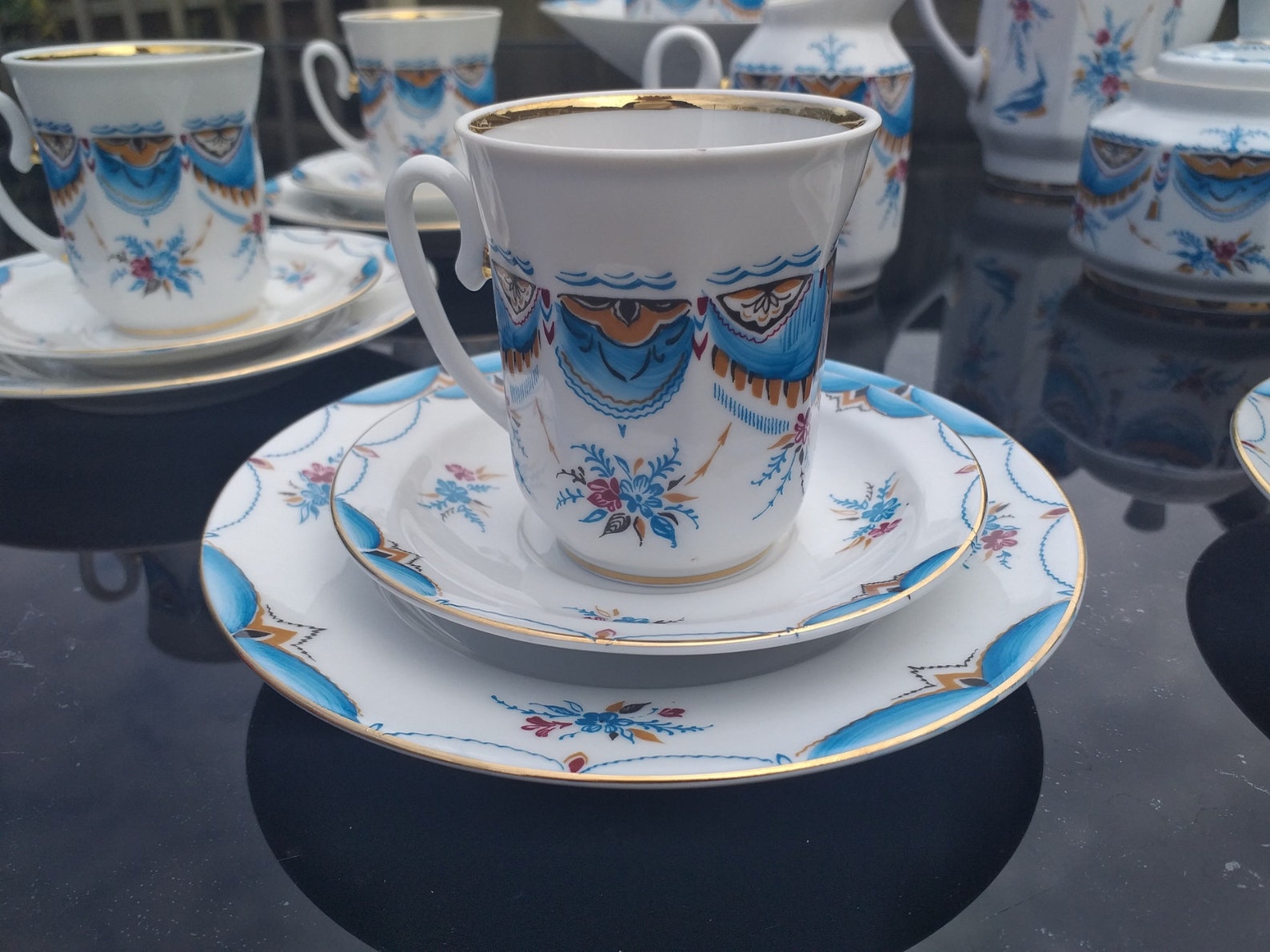 Stunning Lomonosov St. Petersburg Russian Imperial tea set Etsy