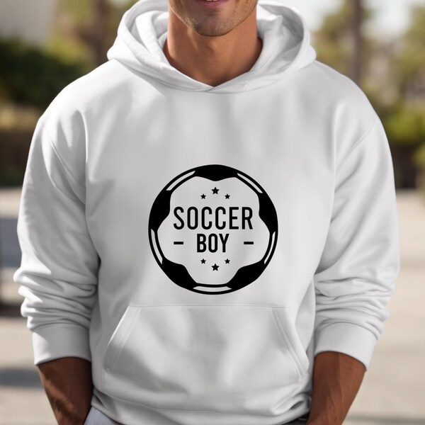 Soccer Boy Team Outfit - Cozy Gameday Hoodie Sweatshirt