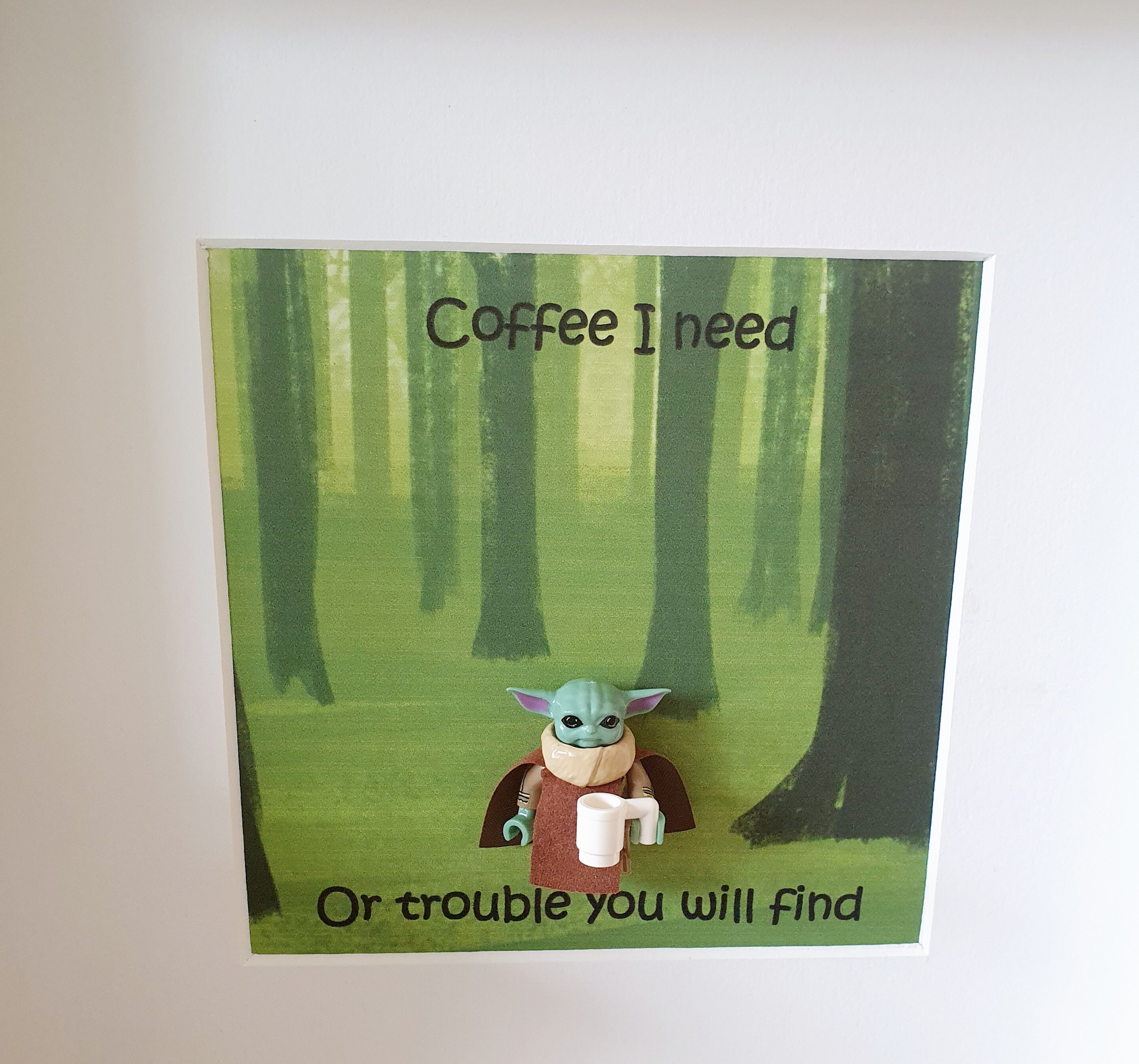 Baby Yoda Minifigure Frame. Starwars.coffee/tea Gift.the Etsy UK