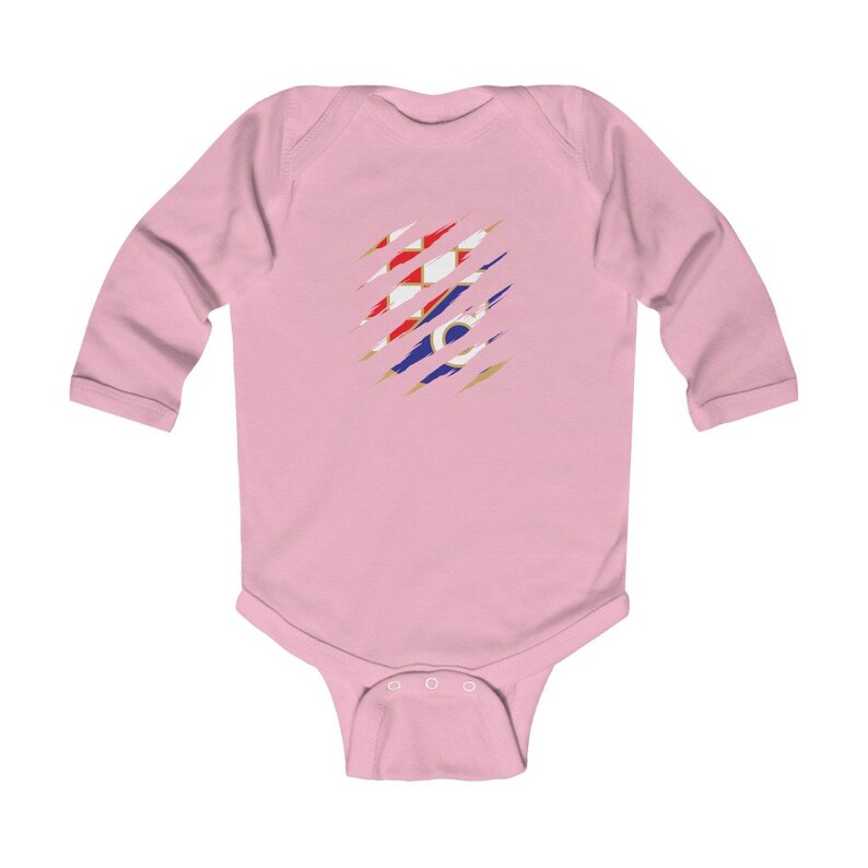 Dinamo Zagreb Croatia Bad Blue Boys Hrvatska Infant Long Sleeve Bodysuit