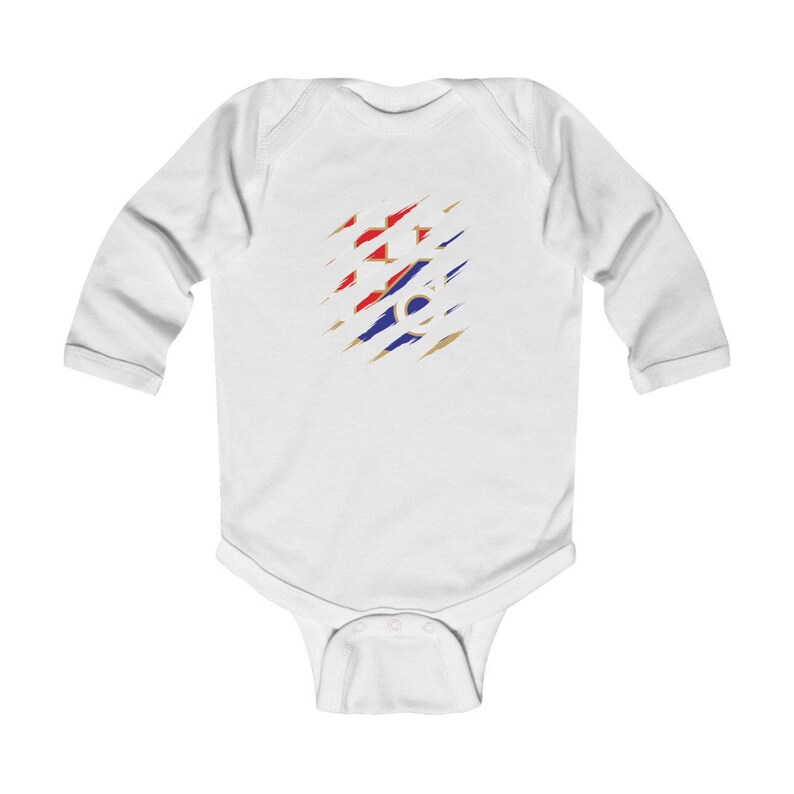 Dinamo Zagreb Croatia Bad Blue Boys Hrvatska Infant Long Sleeve Bodysuit