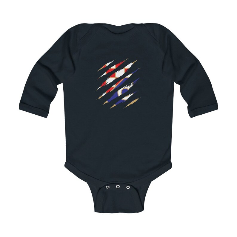 Dinamo Zagreb Croatia Bad Blue Boys Hrvatska Infant Long Sleeve Bodysuit