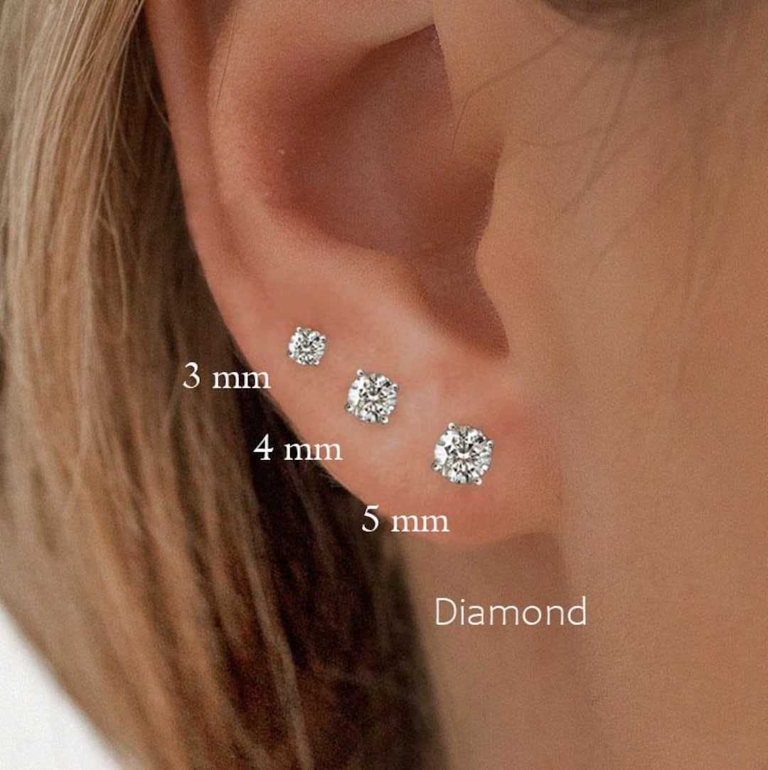 5mm 4mm Studs 5mm Platinum Ball Earrings Studs JL PT E 187 – Jewelove™