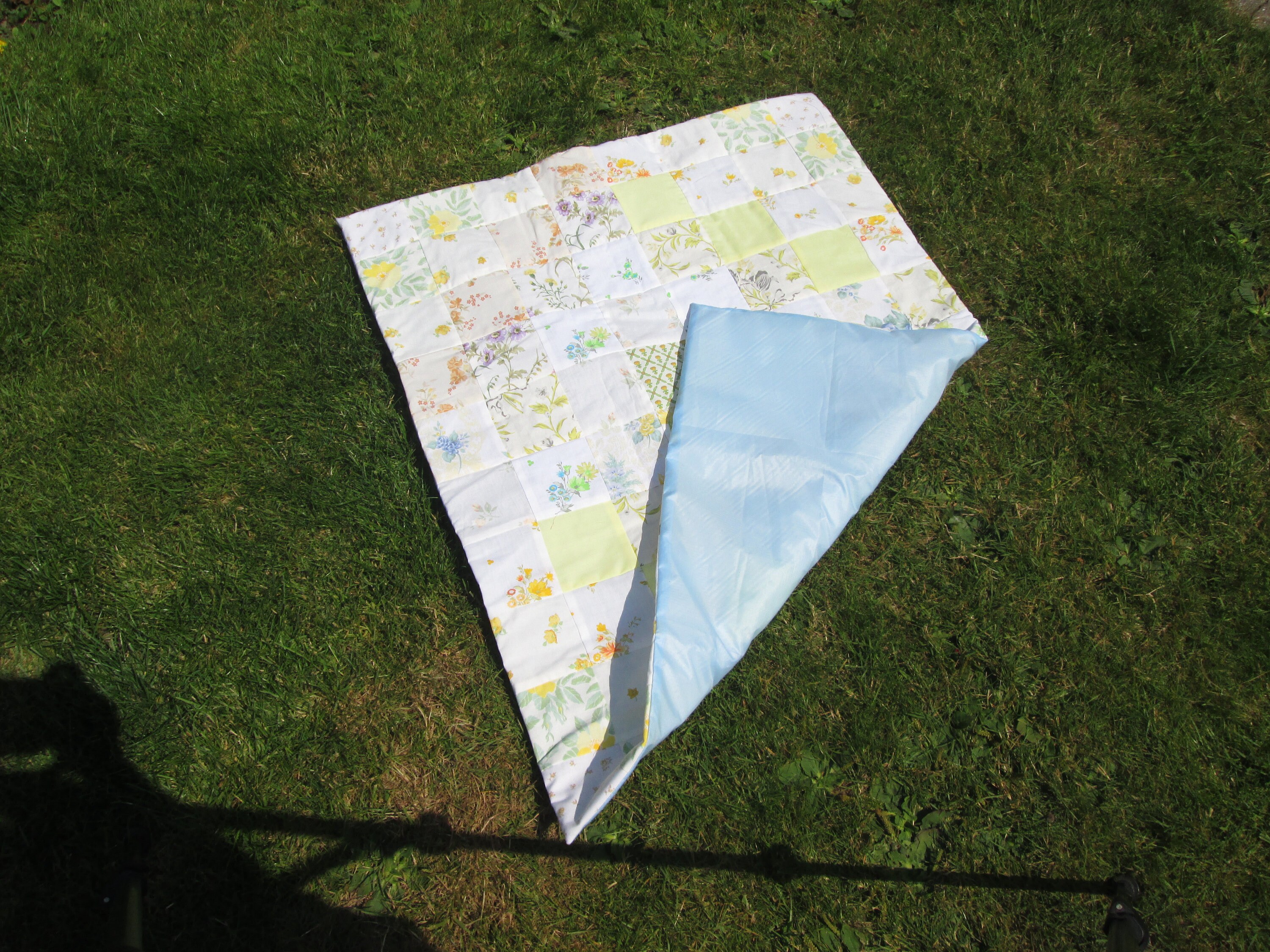 Vintage patchwork picnic blankets with waterproof back Etsy