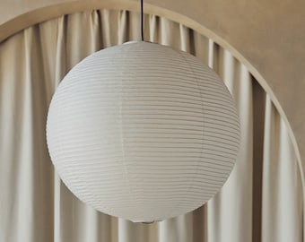 Round Paper Hanging Lamp, Lokta Paper Lampshade Karaman, Handmade Paper